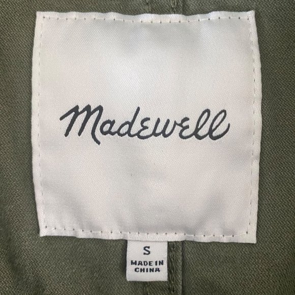 Madewell Surplus Jacket Women's Small Army Green Utility Full-Zip Long-Sleeve - Picture 10 of 14